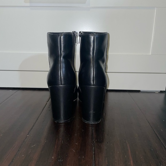 Womens Steve Madden Black Leather heeled booties - Picture 3 of 4